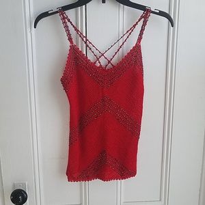 Red beaded top